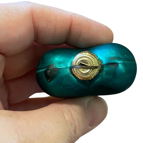 Czech Republic blown glass coquette heart Christmas tree ornaments set of 3 - Picture 4 of 12